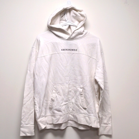 Abercrombie & Fitch Tops - Abercrombie white hoodie Large
